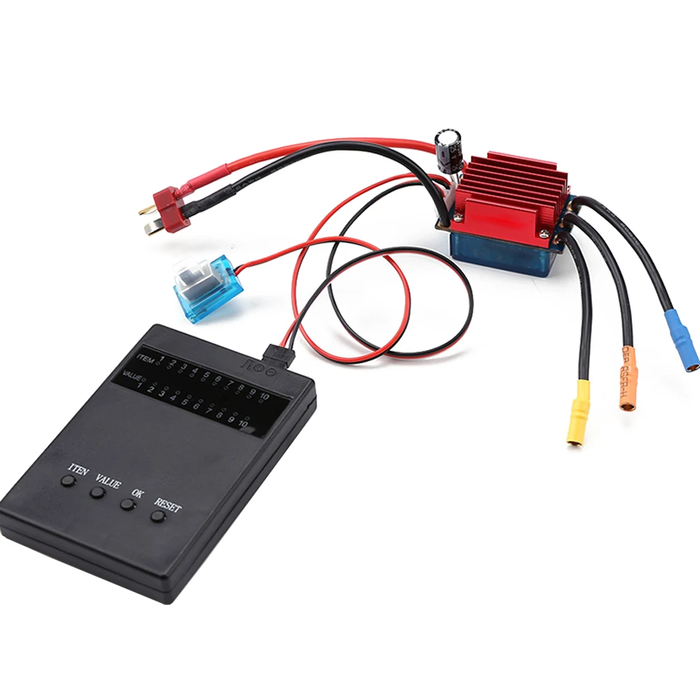 Rcrunning 25A/35A 2-3S Sensorless Borstelloze Elektronische Speed Controller Esc Met Programma Kaart Voor 1/16 1/18 rc Auto On-Road Speelgoed