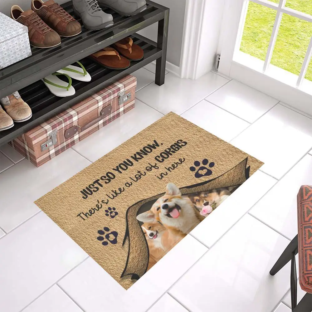 CLOOCL Just So You Know Shih Tzu Doormat Decor Print Nonslip Absorbent Carpet for Bathroom Bedroom Kitchen Doormat Drop Shipping