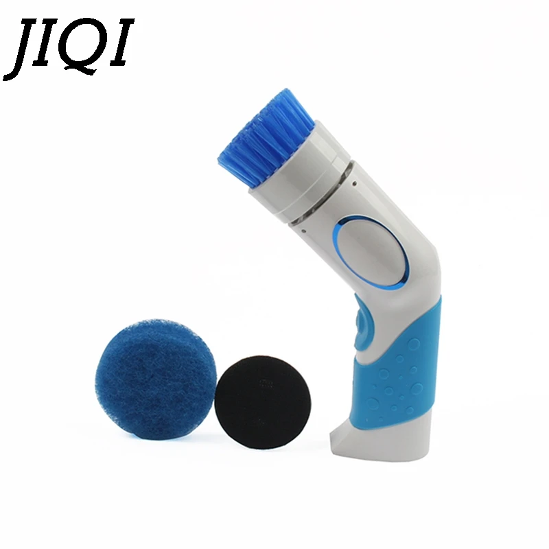 JIQI Hand Held Electric Dishwasher Mini Dishes Washing Machine Kitchen Bowl Cleaning dishwashing Bath Cleaner Replaceable Brush