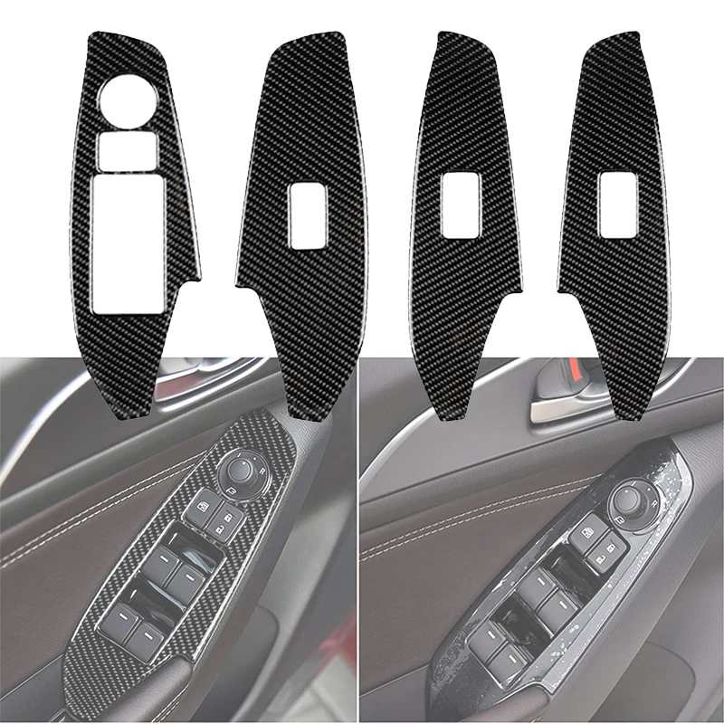 

Car Accessories Armrest Door Handle Window Lift Switch Button Panel Frame Decal Cover Trim For Mazda 3 Axela M3 2017 2018 2019