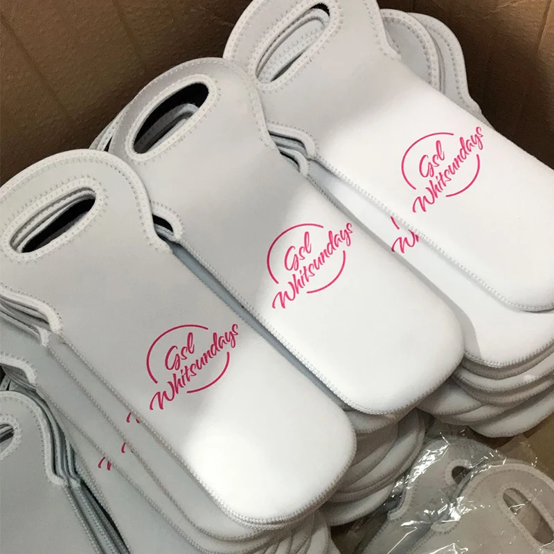 

100pcs/lot Custom Single Wine Bottle Cooler Bag With Customized Your LOGO Printed Cooler Bags For 750ml Wine Bottle Cooler