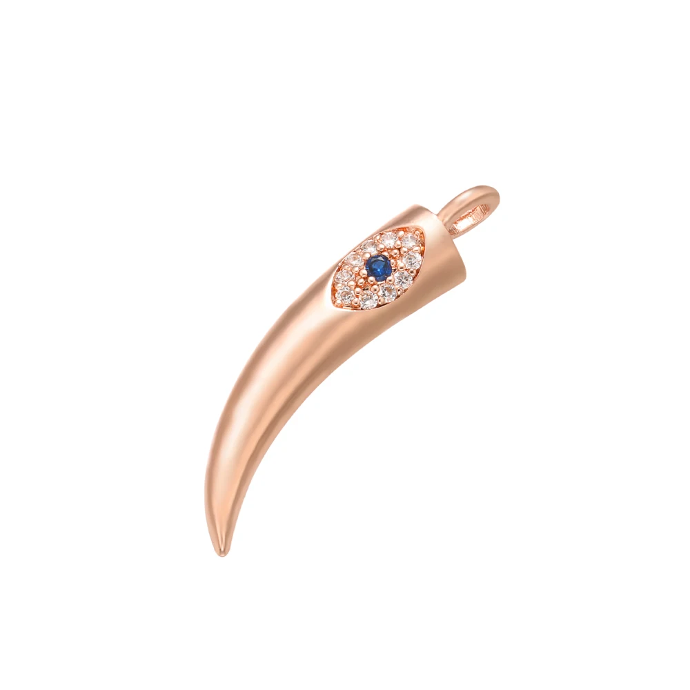 ZHUKOU 7x27mm high quality brass crystal eye plant pepper pendant for women necklace earrings Accessories model: VD558