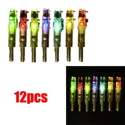 12PCS Automatically LED Lighted Arrow Light Nocks Tail for Crossbow Arrows 6.2mm