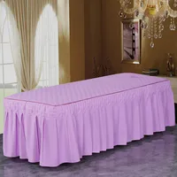 Drap de lit en coton gaufré pour table de massage, couverture générale haut de gamme, doux pour la peau, salon, spa, document pur, beauté, quatre saisons 4