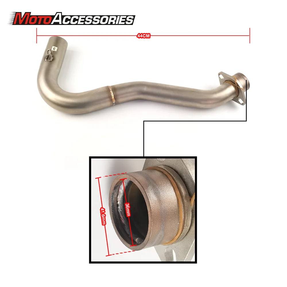 For KAWASAKI ZX14 Motorcycle Exhaust Middle Pipe Link Pipe  for KAWASAKI ZX14 2006 2007 2008 2009 2010 2011 2012 2013 2014  2015