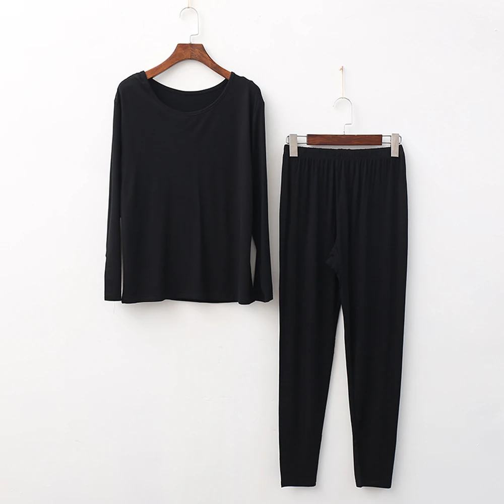 여성 속옷 롱 존스 빅 플러스 사이즈 5XL 봄 신상 캐주얼 세트 모달 통기성 의류 여성용 바디 슈트 무료 배송