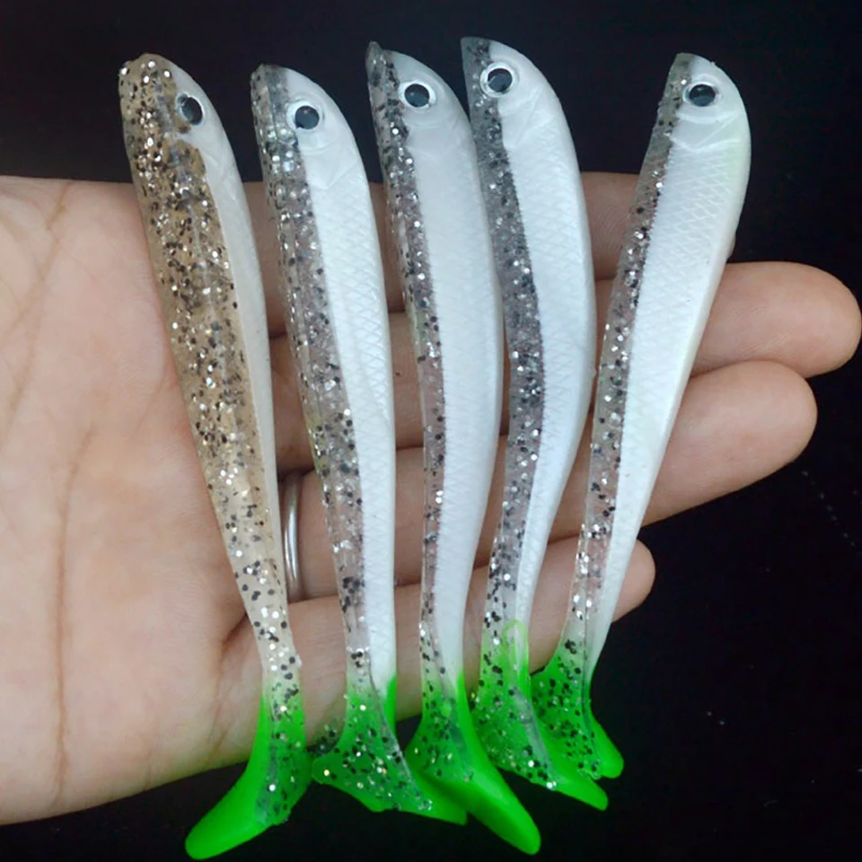 GOBYGO 4PCS/Lot 110MM 6G Soft Fishing Lure Atificial Fishing Baits Wobblers Swimbait Soft Bait Silicone Bait Sea Fishing Tackles image 5