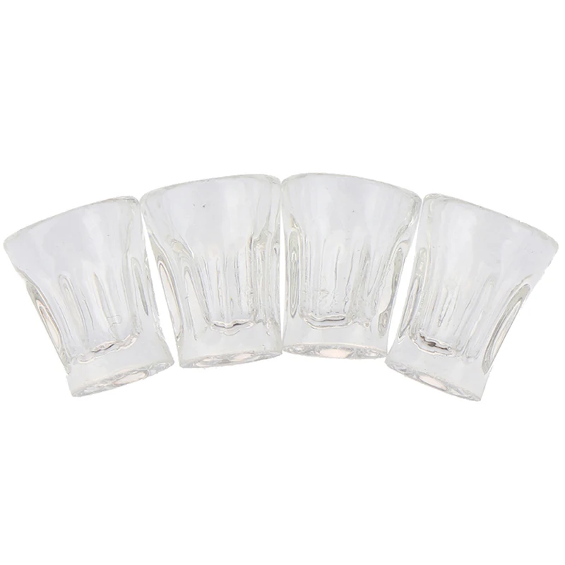 4 pcs Mini Resin Transparent Cup Simulation Kitchen Furniture Model Toys for Doll house Miniature Accessoriesm Decor