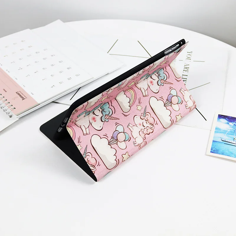 Ipad caso para ipad 10.2 caso bonito dos desenhos animados unicórnio macio silicone funda capa protetora ipad mini 5 pro 2020 caso tablet ar 9.7