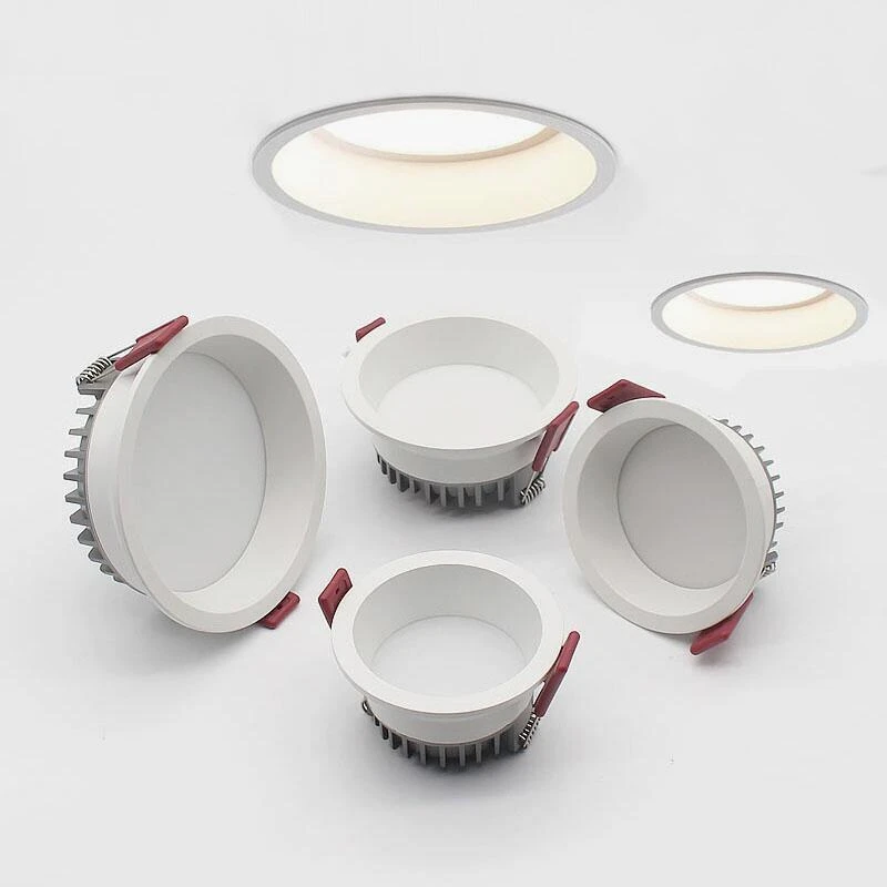 Dimmable Recessed Anti Glare LED Downlights 9W/12W/15W/18W LED Ceiling Spot Lights AC85~265V Background Lamps Indoor Lighting