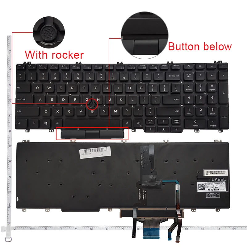 NOWA amerykańska podświetlana klawiatura do laptopów Dell Precision 3500 3501 3540 3541 3550 3551 Latitude 5500 5501 5510 5511 — zdjęcie produktu 2