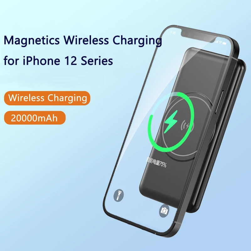 

Magnetic Qi Wireless Charging Magsafe Power Bank for iPhone 12 13 14 15 Series 20000mAh Powerbank 22.5W Fast Charging for Huawei