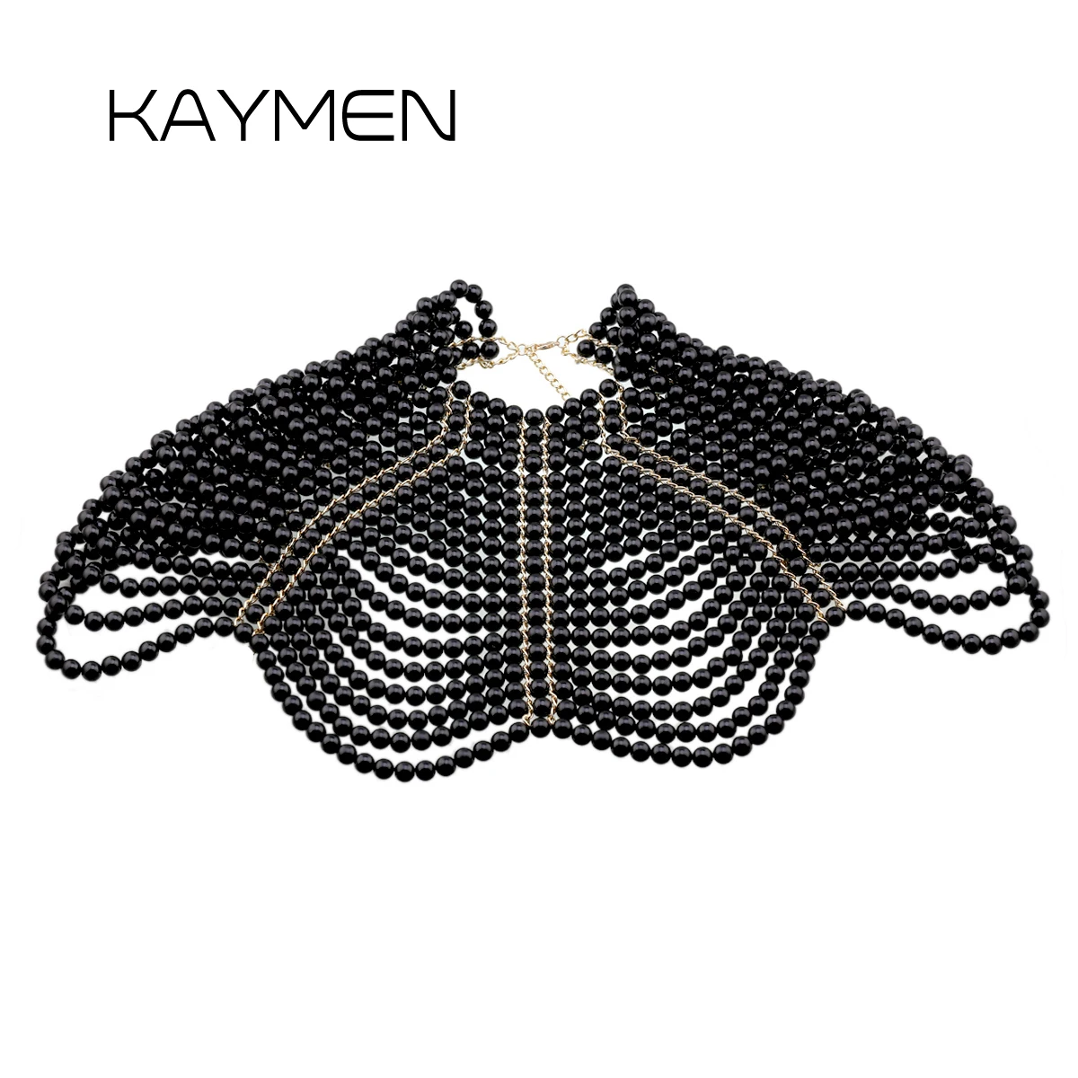 Sexy Women's Pearl Body Chain Bra Adjustable Size Statement Necklaces Collar Shoulder Fashion Tops Chain Necklaces Body Jewelry