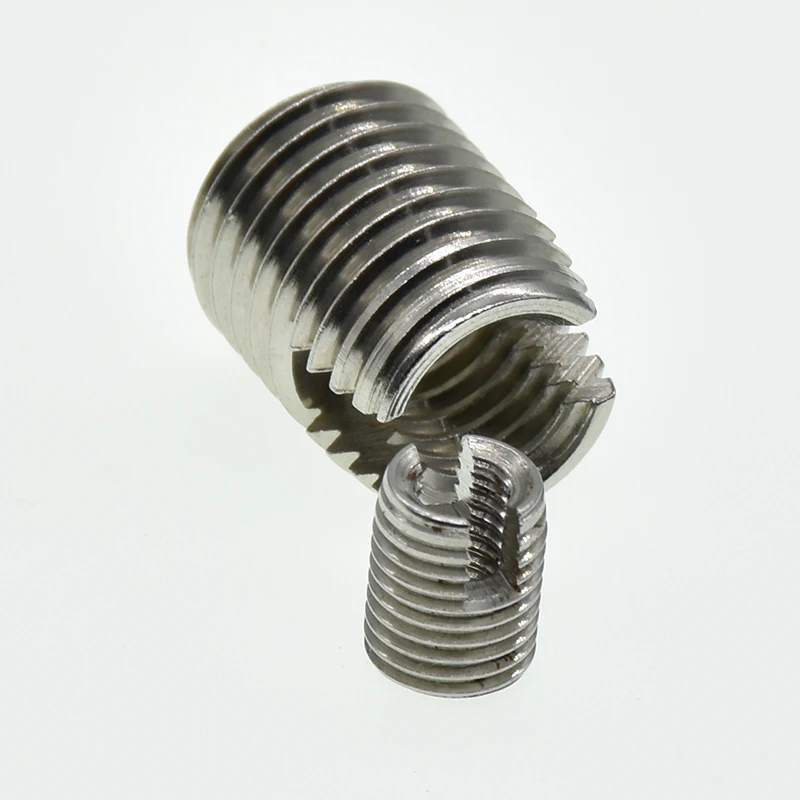 M2 M2.5 M3 M4 M5 M6 M8 M10 M12 stainless steel Threaded Inserts Metal Thread Repair Insert Self Tapping Slotted Screw Threaded