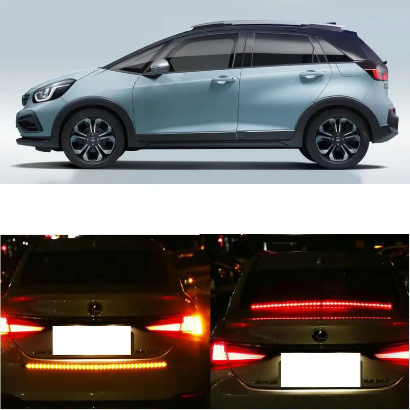

1pc Prevent rear-end Strobe Turn/Stop Light Trunk Lamp For Honda JAZZ 2 3 4 legend logo stream