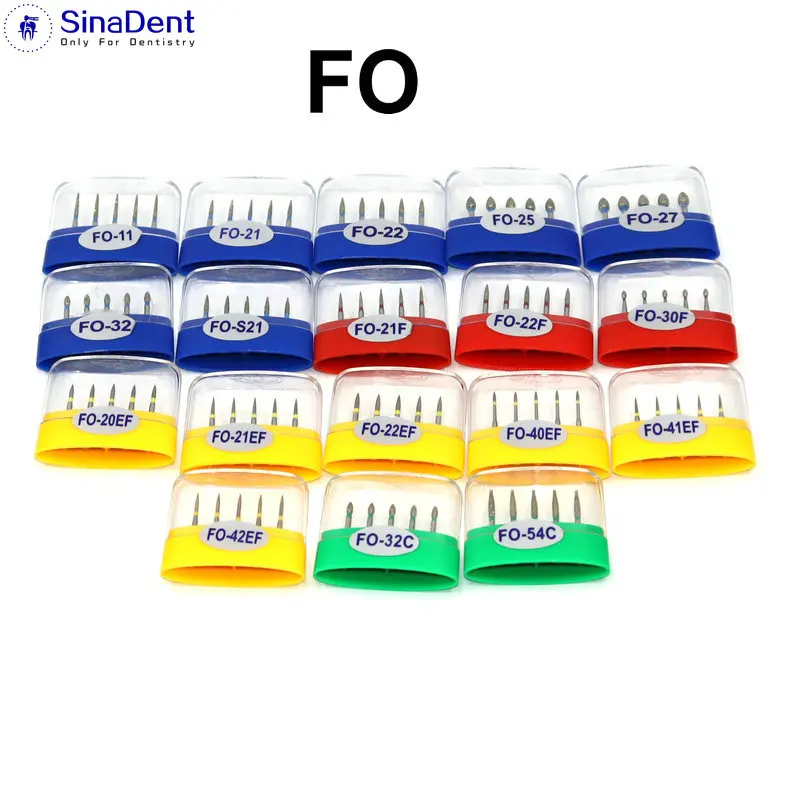 

10 boxes Dental FO Diamond Burs High Speed Handpieces Grit Burs for Grinding the Teeth and Tooth Preparation Dental Drills