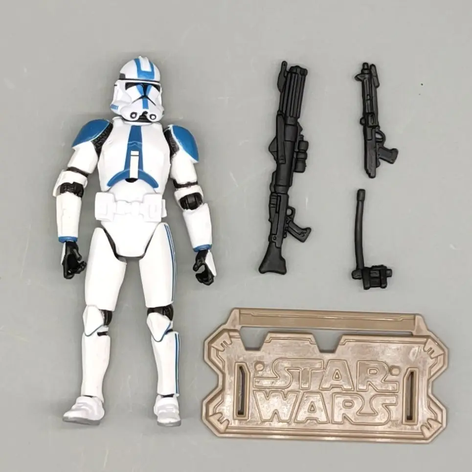 Star Wars Republic 501-st Legion Blue White Trooper 3.75" Loose Action Figure view 6