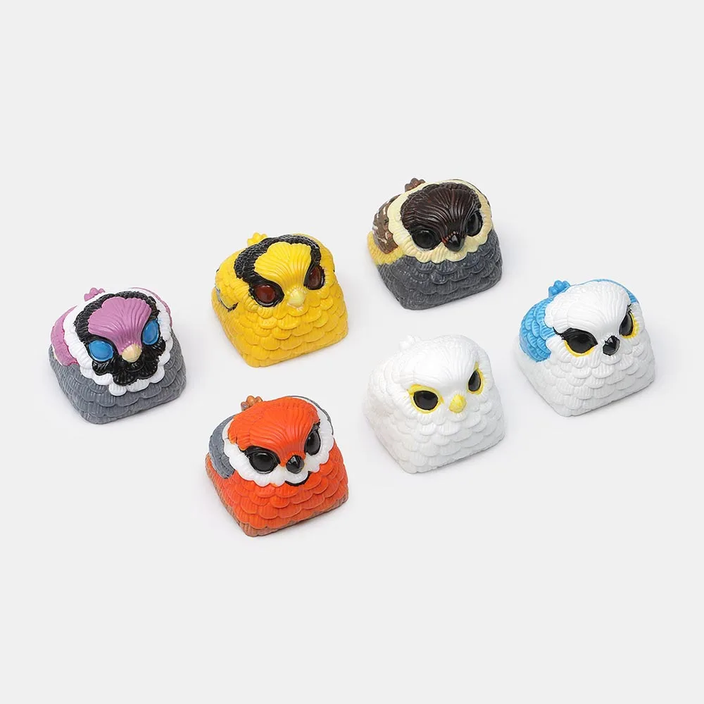 

Colorful Owl Design Resin Keycaps For Cherry Mx Switch Mechanical Gaming Keybaord Yellow White Orange White Grey Color Key Caps