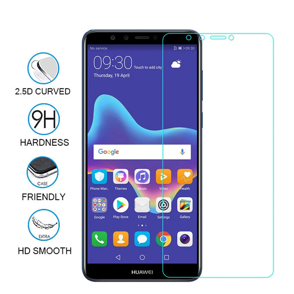 Закаленное стекло 9H для huawei y9 prime 2019, y9s, huawei y9 2018, защитная пленка для экрана телефона