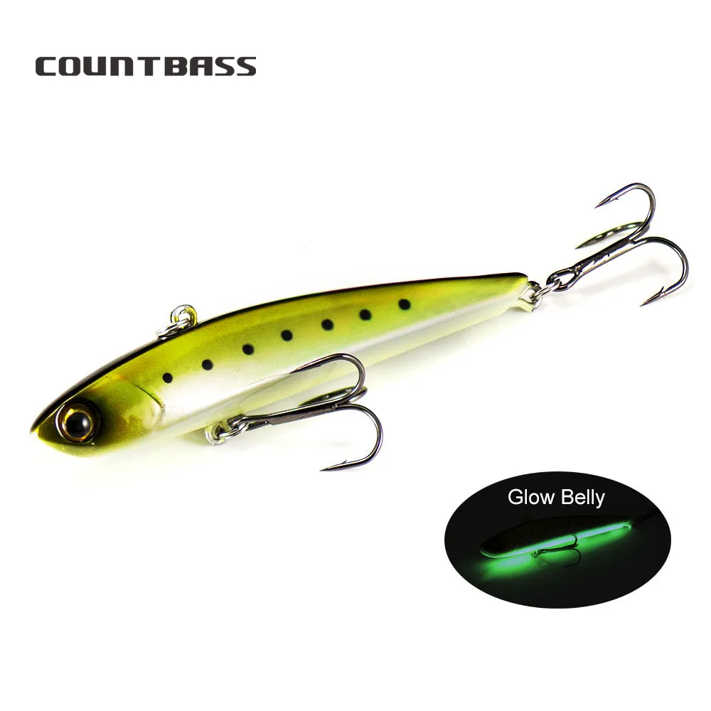 COUNTBASS 65mm 75mm 90mm Vibration Hard Bait Sinking Fishing Lure Angler's Lipless Crankbait Hard Bait Wobbler Leurre