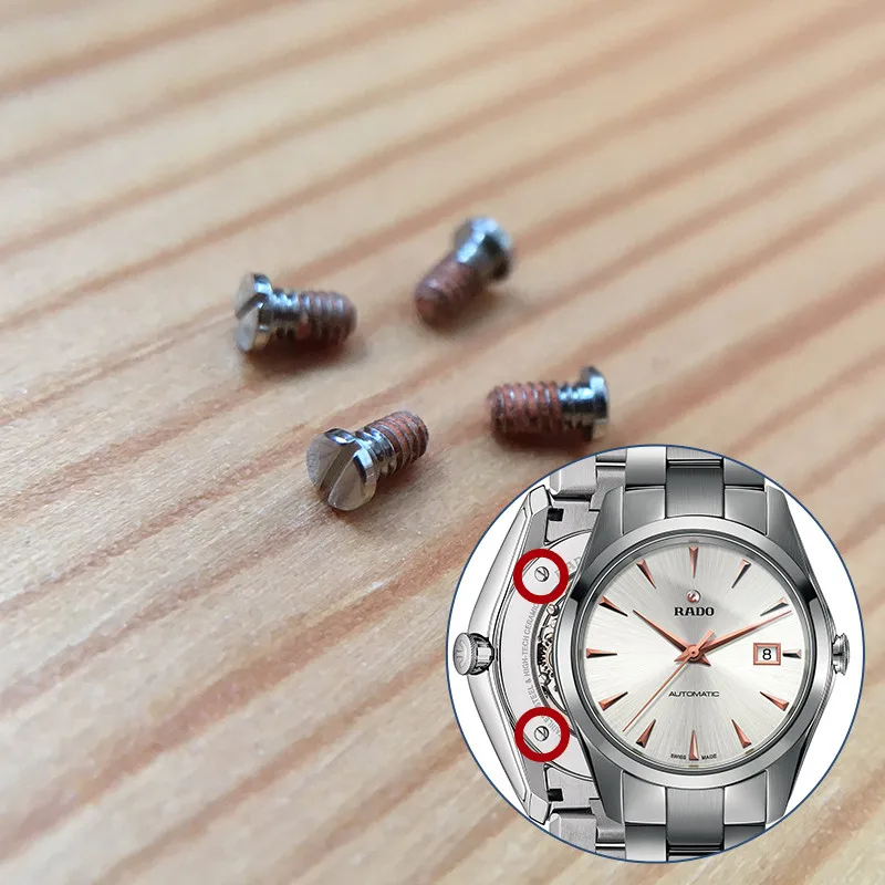 

steel watch back cover screws for RADO Hyperchrome automatic watch 658.0115.3