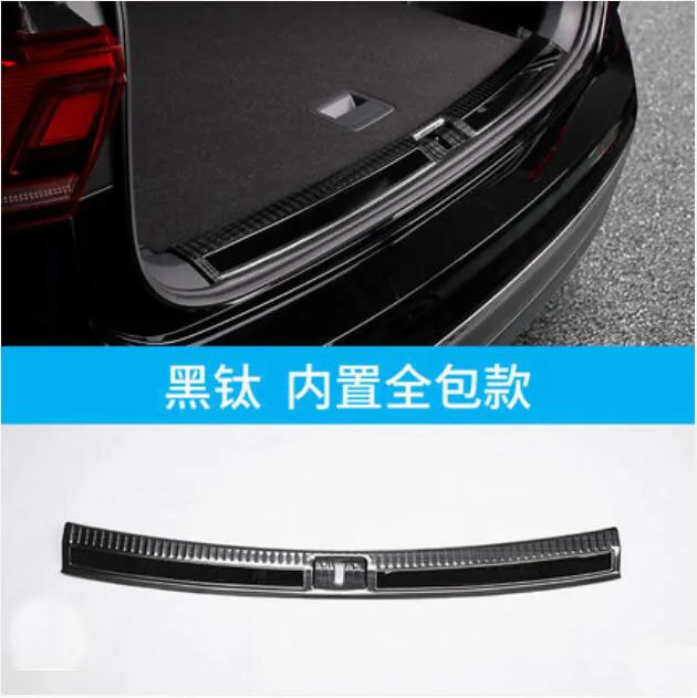 Car accessories For Volkswagen Tiguan L  2017-2020 Stainless Steel Rear Trunk Boot Bumper Guard Plate Protector Molding Trim