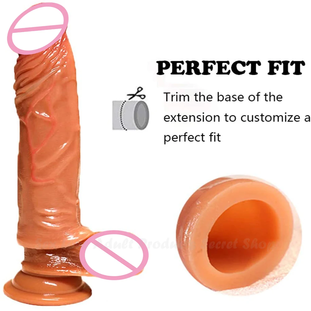 Silicone Penis Enlarger Delay Condoms For Men Realistic Penis Extension Cock Sleeve Dildo Enhancer Enlargement Intimate Goods