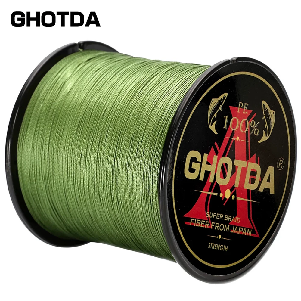 GHOTDA 4X lenza intrecciata multifilamento per la pesca alla carpa 300-1000 metri 4.8-36.8kg