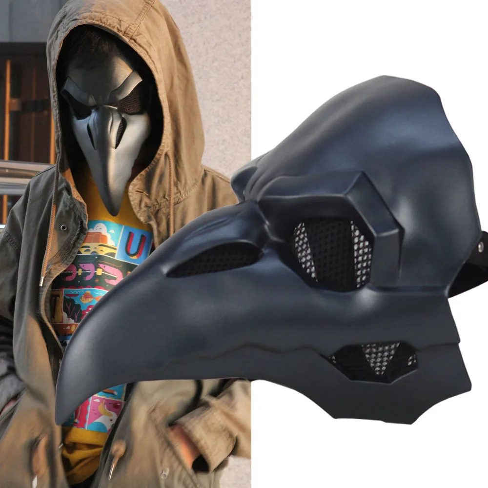 Punk Retro Plague Doctor Plague Crow Beak Mask Cosplay PVC Steampunk Gothic Cosplay Masks Halloween Scary Mask Cos Costume Props