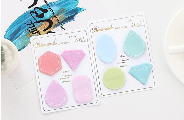 Creative gem series Sticky Notes Memo Pads planer stickers Paper Notepad Stationery Papeleria School Supplies notes