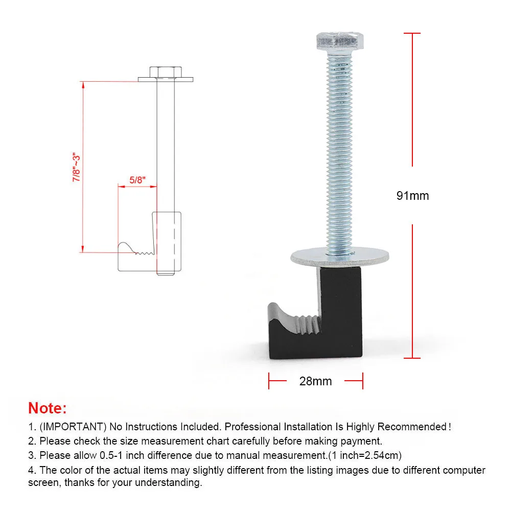 2 Chiếc Nhôm Gắn Bộ Phần Kẹp Cho Xe Bán Tải Hộp Đựng Thắt Lưng J Móc Đeo Chéo BX102139