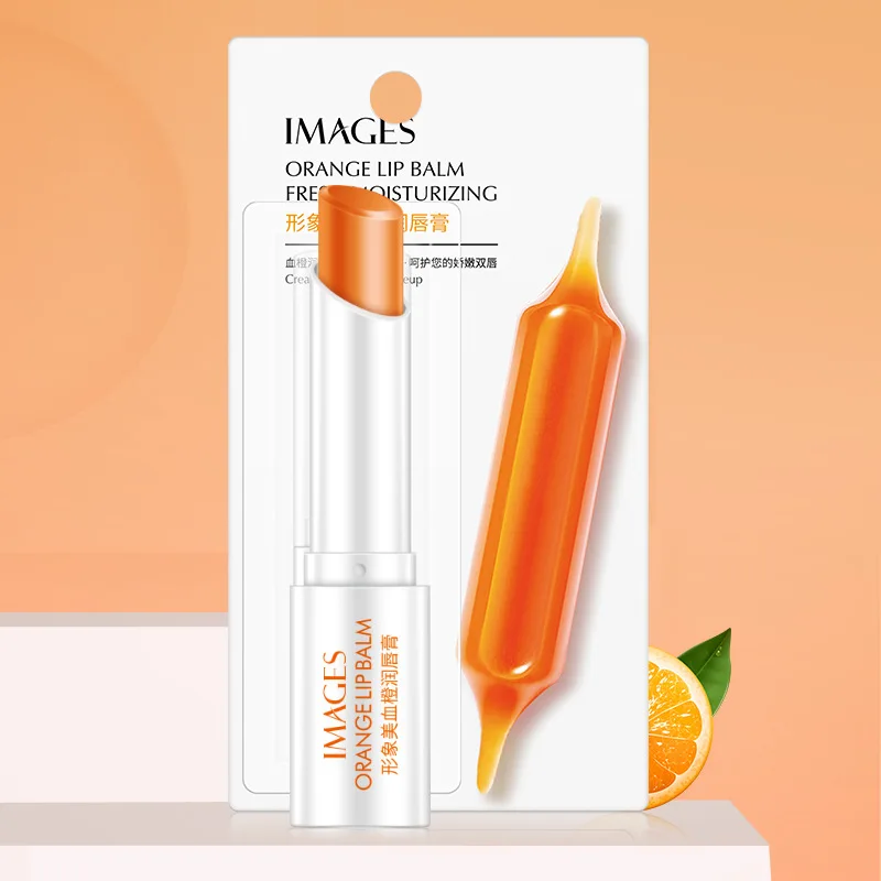 Bálsamo labial anaranjado, antiadherente, hidratante de larga duración, impermeable, fácil de llevar, Natural, 1 unidad