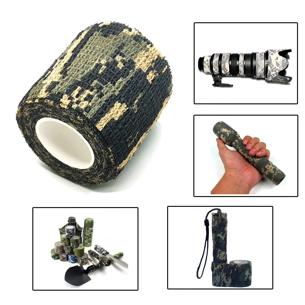 4.5m Tactical Cover Tape Army Hunting Shooting Gear Tool Camouflage Stealth Tape Waterproof Wrap Durable Airsoft Accessories