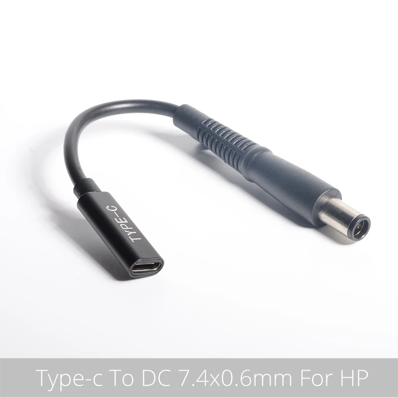USB 3.1 Tipe C USB-C Wanita Ke DC 7.4X5.0Mm/7.4*0.6Mm dengan Pin Power biaya Adaptor Konektor Kabel 15Cm untuk HP Laptop Charger
