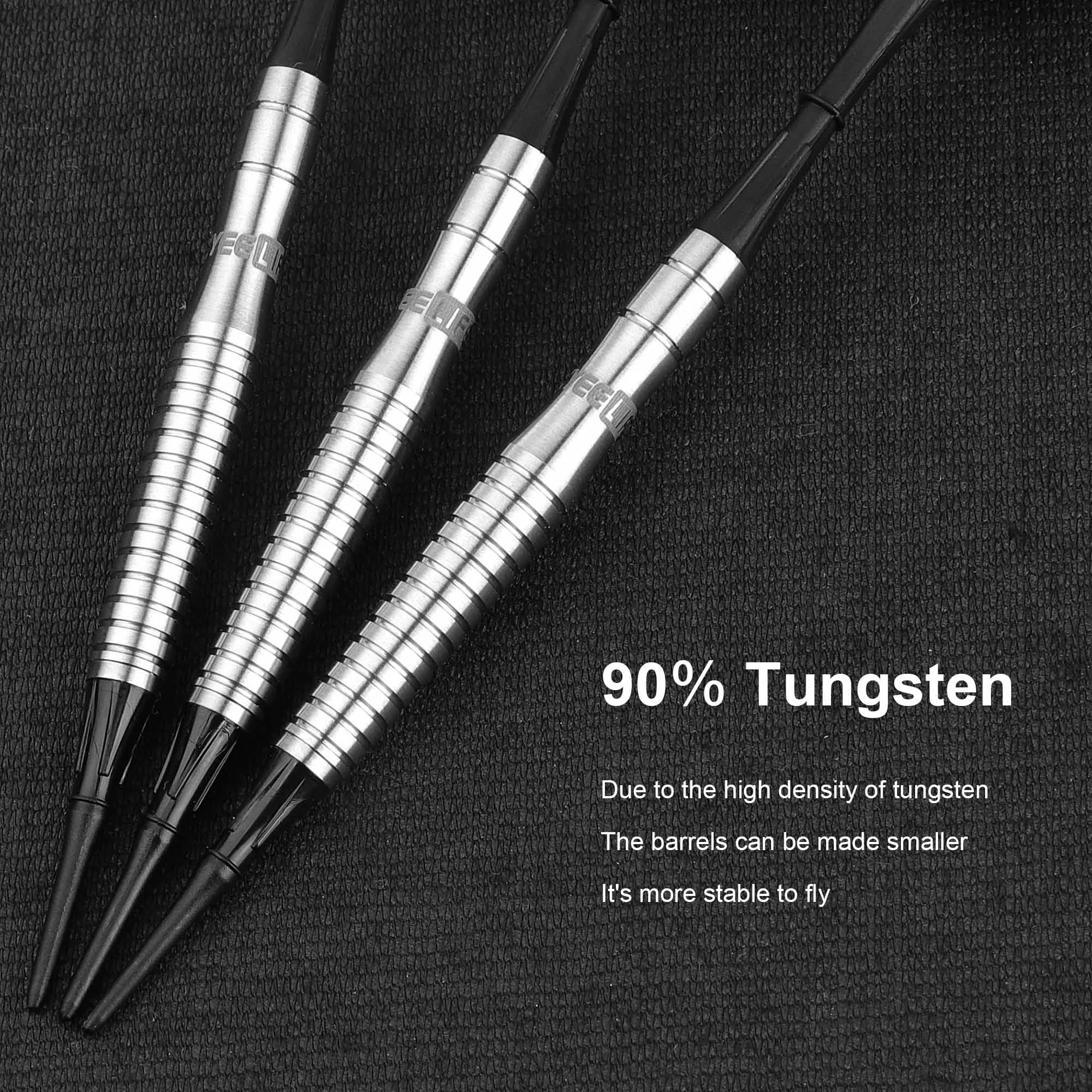 CyeeLife-Tungsten Soft Tip Dardos, Conjunto com Carry Case, azul e preto, pontos de plástico, 60pcs, 18g, Novo