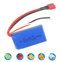 7.4V 1400mAh Battery for Wltoys car toys Parts A949 A959-B A969-B A979-B K929-B RC Car truck 7.4V Battery with T/EL-2P/XT60 Plug