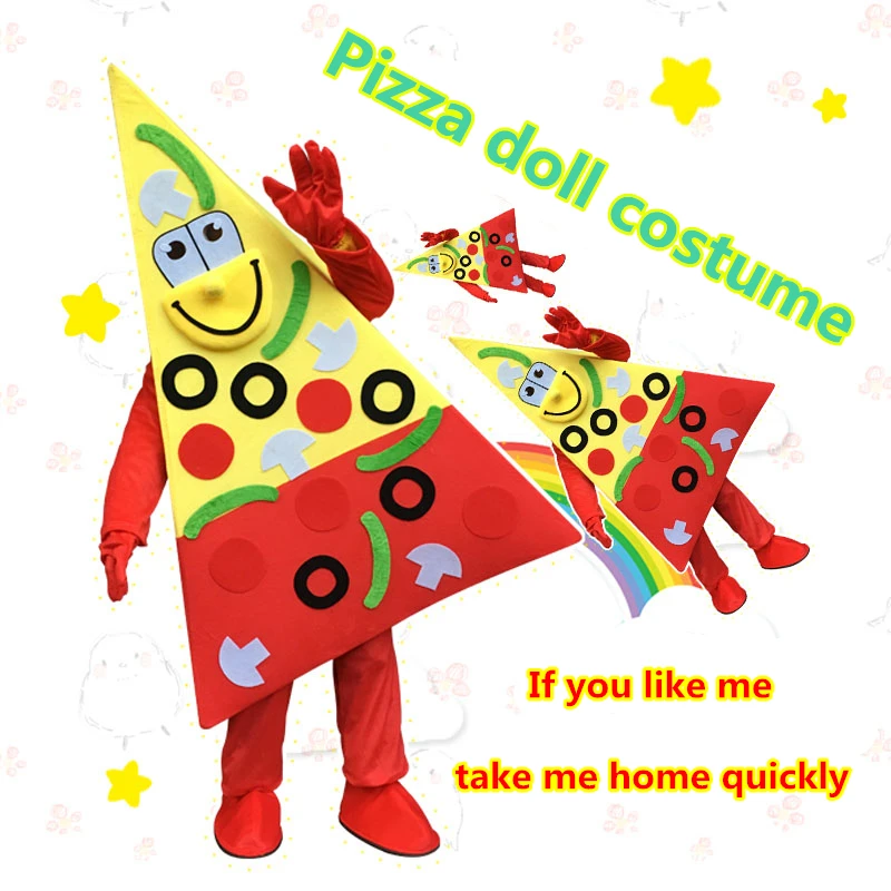 

Creative and InterestingPizza Shape Sostume Birthday Party Cosplay Mascot Headgear Halloween Christmas Funny Plush Doll Toy