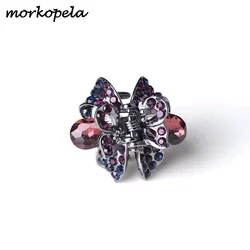 Morkopela Small Crystal Hair Claw Clip jewelry Fashion Rhinestone Hair Pin Women Hair Claws Crab Accessories