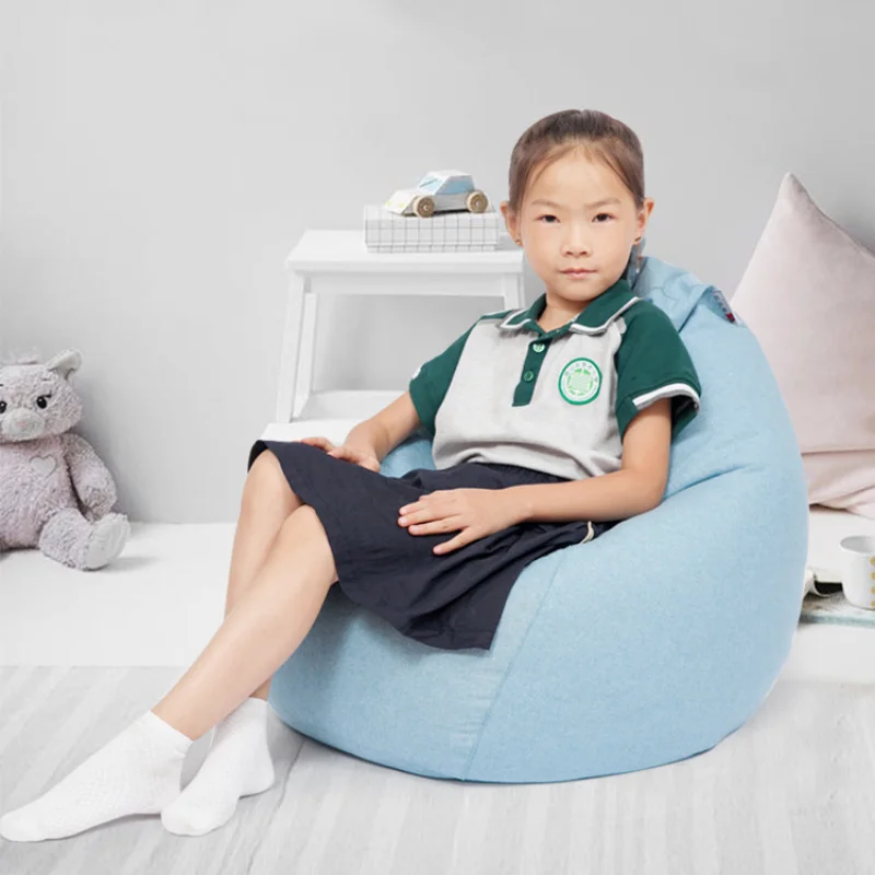 Kids Lazy Bean Bag Cover No Filler Cloth Sofa Family Single Tatami Pouch Sofa Set Living Room Furniture Home Dropshipping