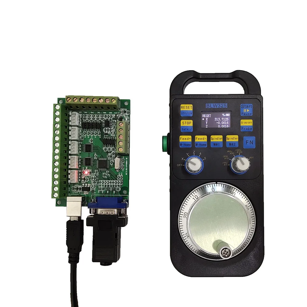 

5-axis mach3 motion control card and 5-axis wireless electronic handwheel Digital display handwheel supports offline motion