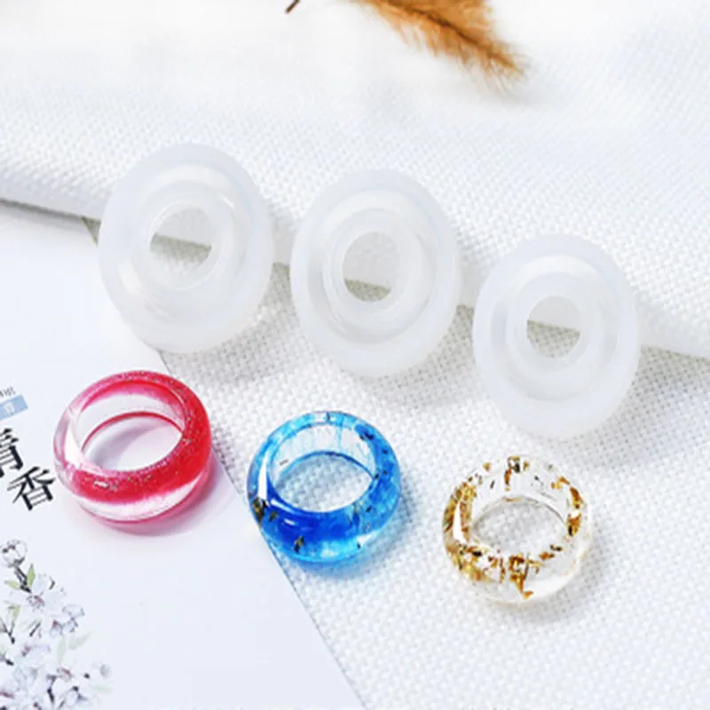 16/17/18mm Silicone Ring Mold for Making Resin Jewelry DIY Tools Transparent Round Shape Mold Jewelry Tools