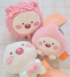 new lovely Cute 10cm plush pink peach pretty soft pendant couple girlfriends Keychain festival christmas gift for friend kid