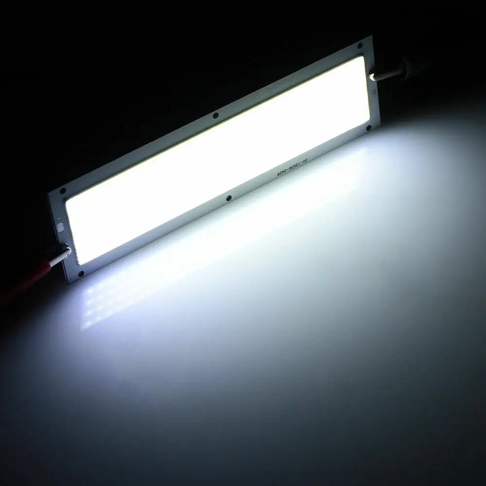 1000lm LED oświetlenie COB Strip lampa panelowa DC 12V 20W 120mm x 36mm fajne ciepłe białe niebieskie reflektory źródło żarówki do prac DIY Light