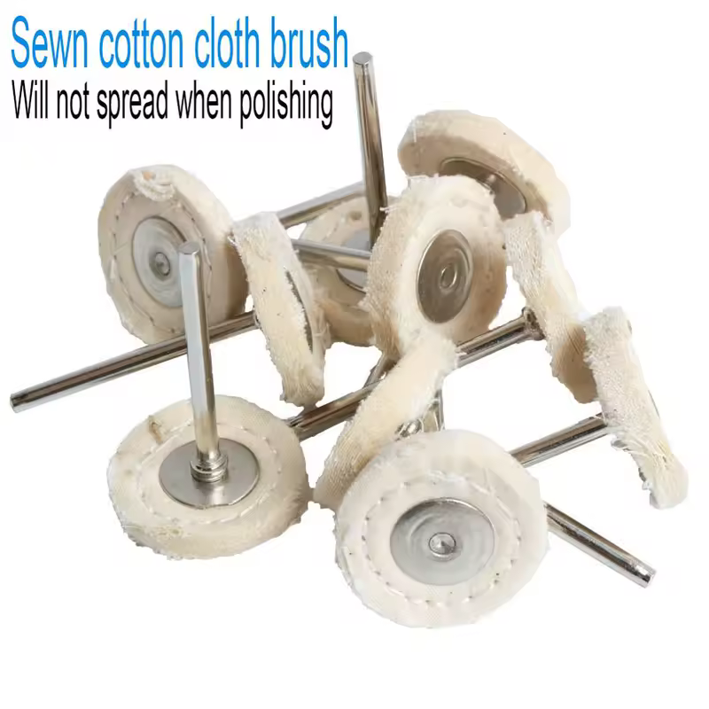 1" Wool Felt Grinding Sanding Head Abrasive Buffing Wheel 2.35/3mm Shank Cotton Thread Polishing Mini Brush for Dremel Dril - Image 5