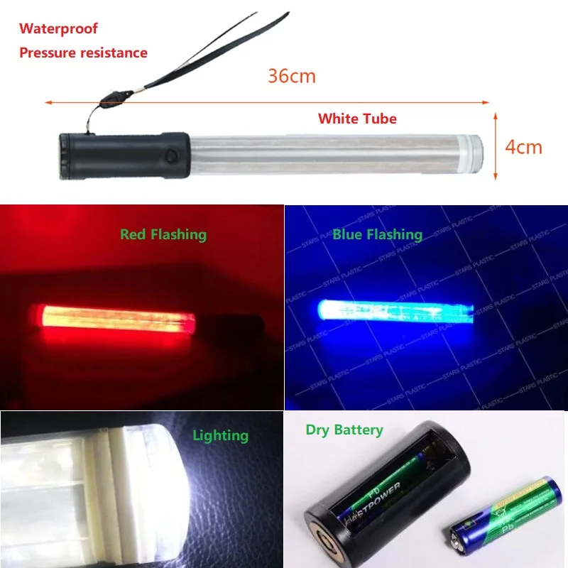 36 см светодиодсветодиодный вспышка для взрыва красно-синяя вспышка для команд по дорожному движению аварийный люминесцентный светящаяся предупреПредупреждение дубинка