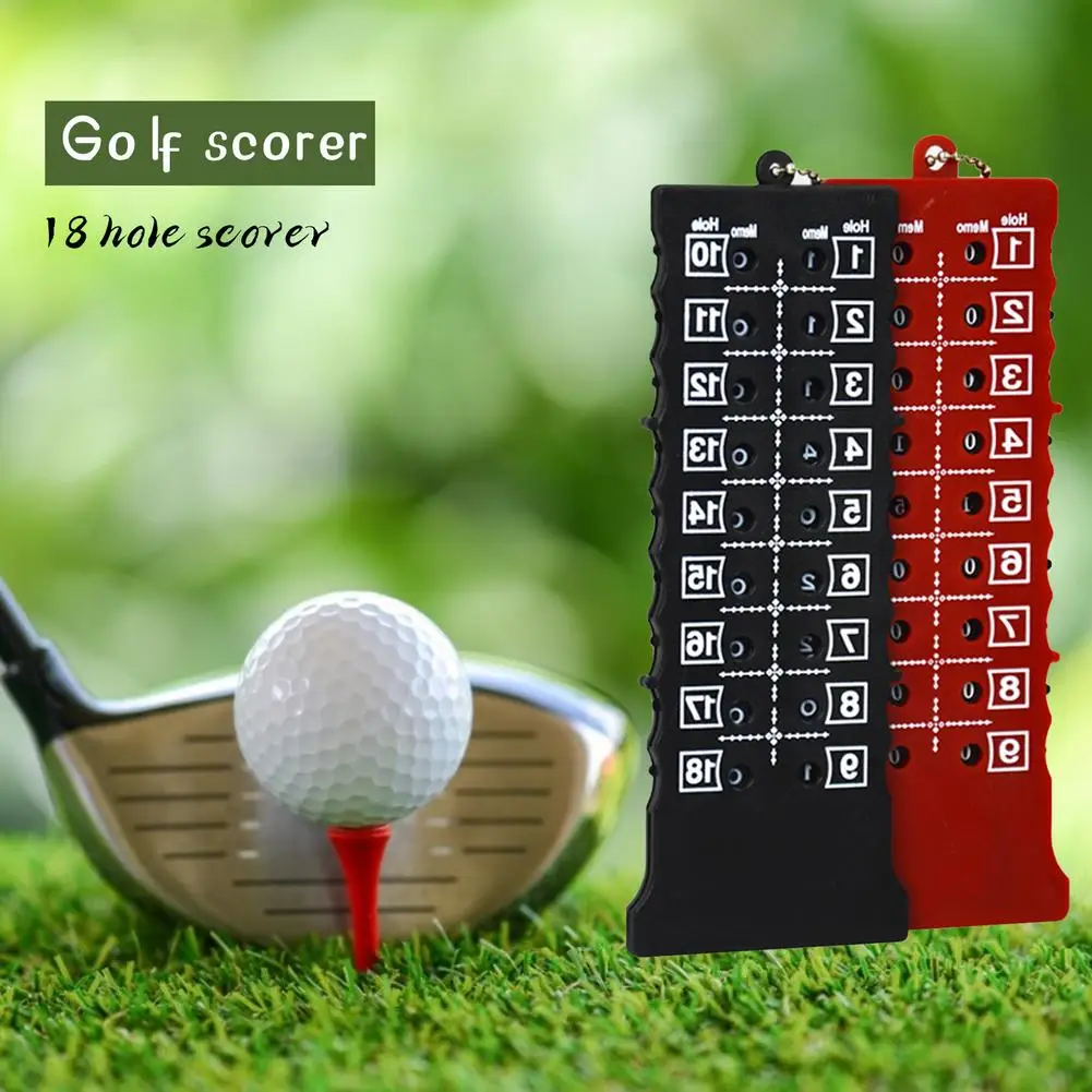 18 Holes Golf scorecard Portable  Golf Stroke Counter Golf Score Card Counter for Golf Sport Scorer Mark Indicator Tool With Key