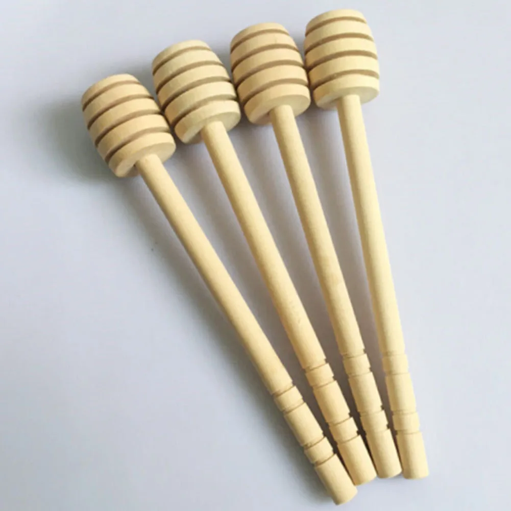 Wooden Honey Dipper Stick Honey Spoon Mixing Stick for Honey Jar Coffee Milk Tea Safe Stir Bar Supplies Kitchen Tools Jar Spoon