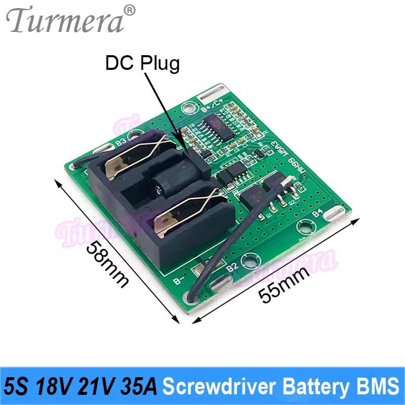 5S 18V 21V 35A BMS wiertarka elektryczna 18650 bateria litowa Protect Board Balance z wtyczka DC do śrubokrętów baterie użyj Turmera