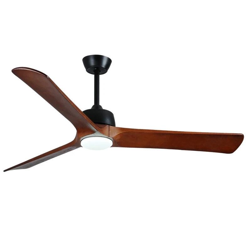 60Inch Solid Wood Led Ceiling Fan Light Roof Lighting Fan Modern Indoor Decorate wooden Blade Dc Ceiling Fan With Remote Control