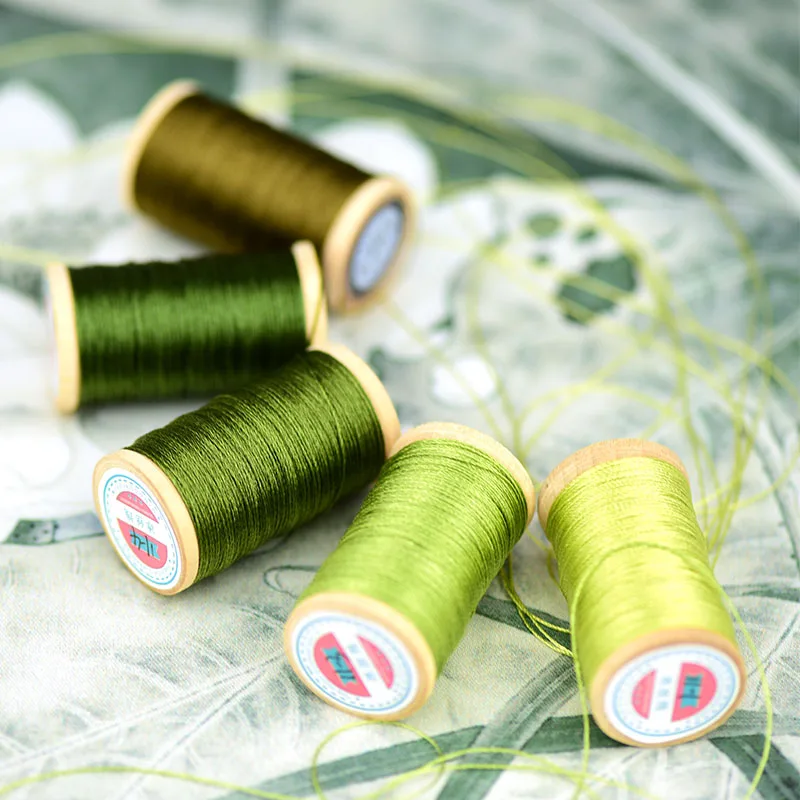 Roll Of 0.3mm polyamide fibre line  Hand-woven embroidery thread Tassels Line 50M High strength 3 Strands Thread Army green